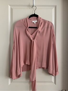 Pink BR tie-neck Blouse